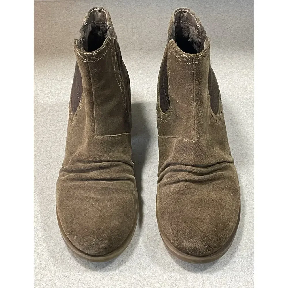 Earth Denali Aspect Ankle Boots Women's Size 10M Dark Khaki Suede Boots Outdoors